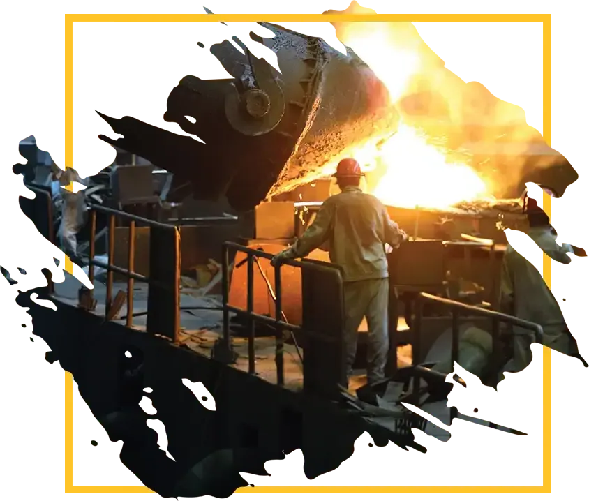 Men working in foundry